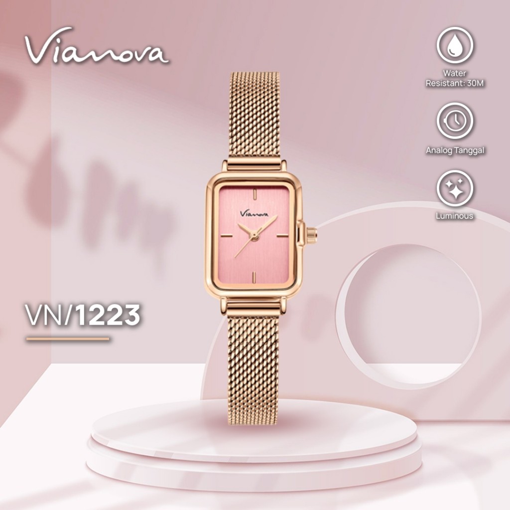 VIANOVA - Jam Tangan Wanita Kecil Original Anti Air 1223 Standard Jepang Jam Tangan Cewek