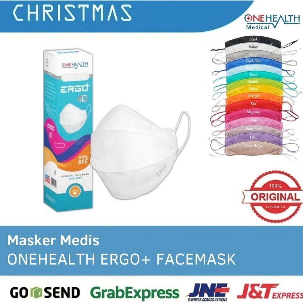 Masker One Health Ergo Plus Ergo+ 4D 4 Ply