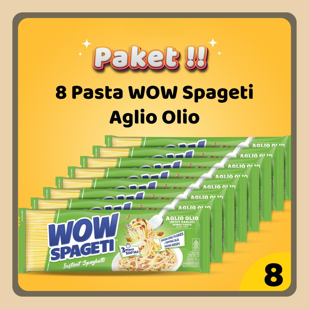 

PAKET 8 Pasta WOW Spageti Aglio Olio