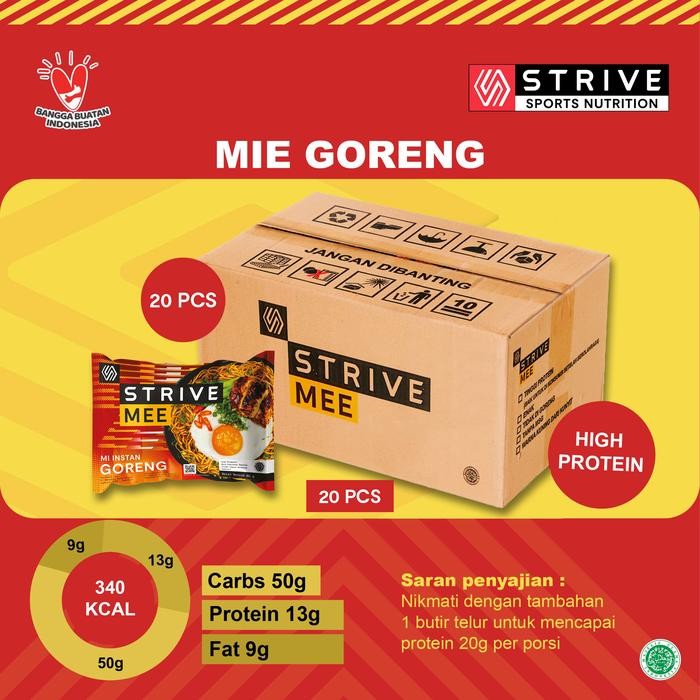 

Mumpung Murah STRIVE Mee - Mie Goreng 1 Kardus 75gr x 20 Pcs - Mie goreng