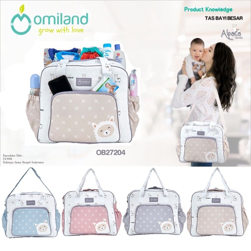 

Omiland Tas Bayi Besar Alpaca Series Multifungsi Polyester
