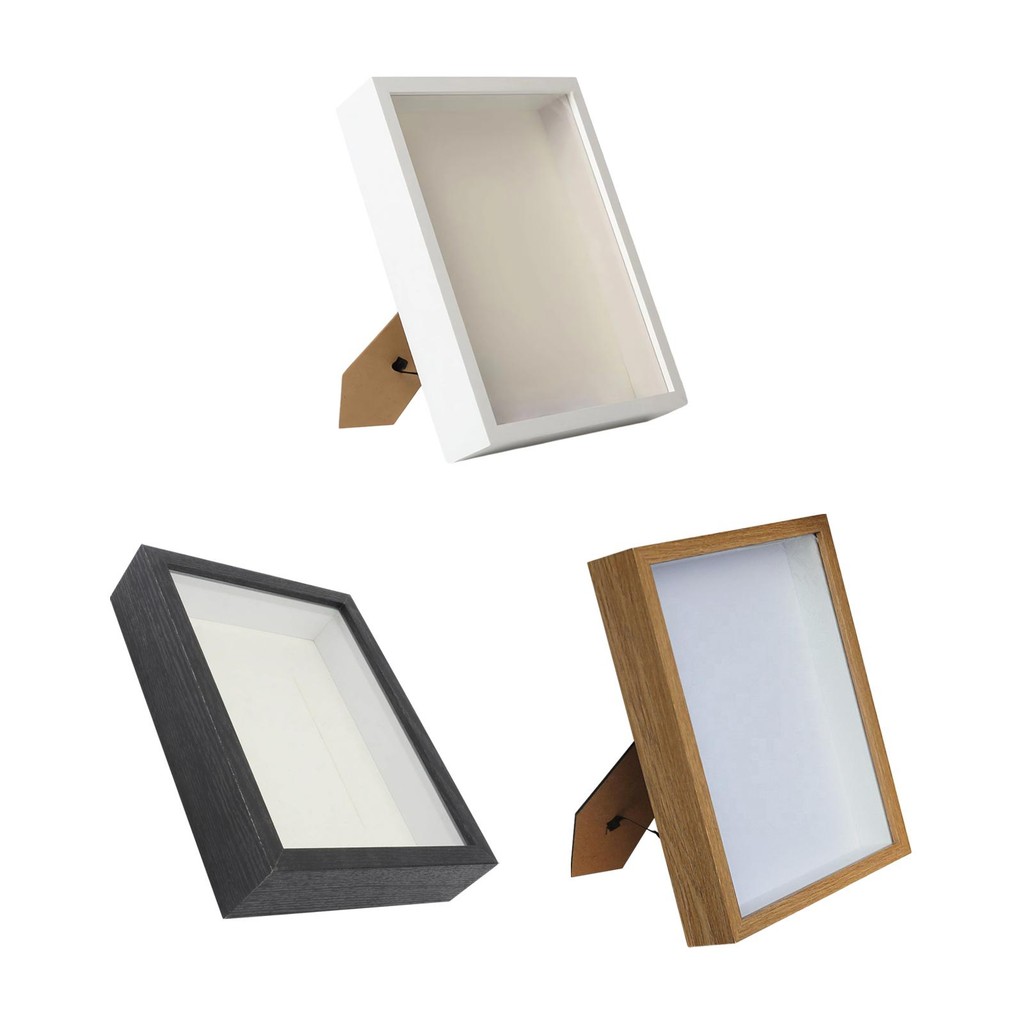 

Shadow Box Frame Desktop Hanging Creative Wooden Pressed Flower Frame Shadowbox for Artwork Awards Keepsake Medals Tickets