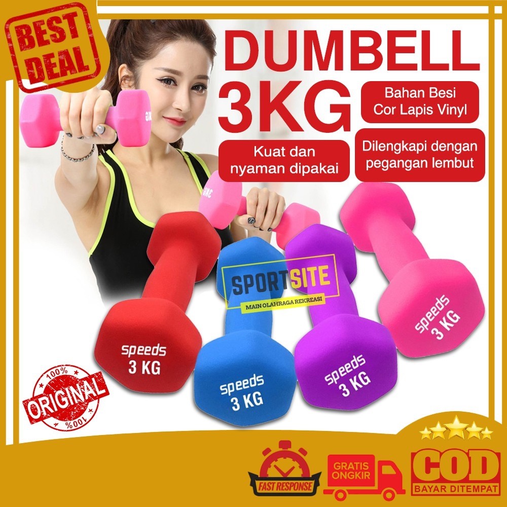 dumbel besi neoprane 3 kg dumbel neoprane 3 kg barbel 3kg