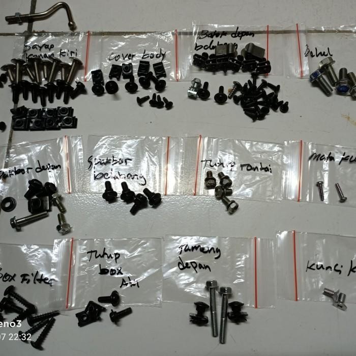 ori baut lengkap full body honda supra x 125 lama