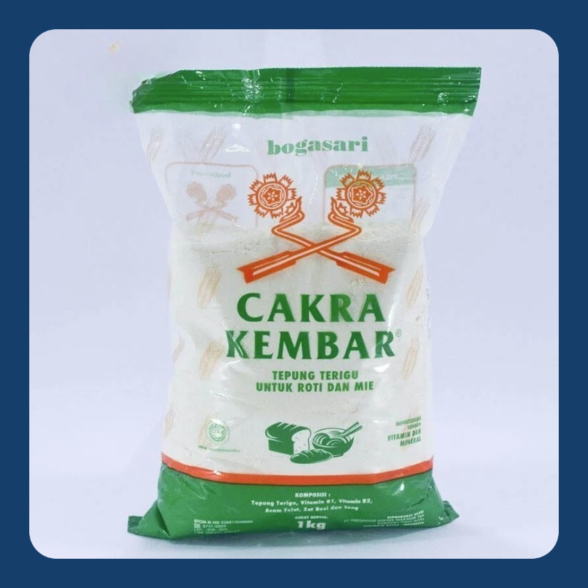

Tepung Terigu Cakra 1 kg protein tinggi Ekonomis transparant mr