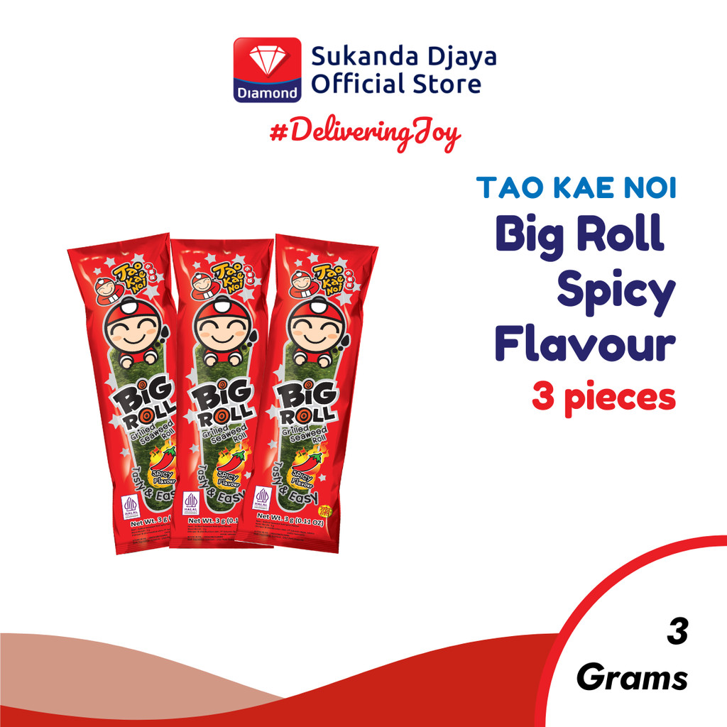 

Tao Kae Noi Big Roll Hot & Spicy Flavour 3 Gr [ISI 3 PCS]