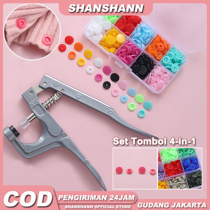 COD T3 / T5 / T8 Button Alat Press Kancing Jepret Snap Alat Pasang Kancing Jepret Plastik Tangan Pem