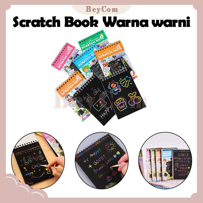 

Scratch Note/Buku Gambar Gores Magic Warna Warni/ Scratch Book