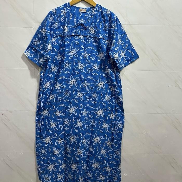 Longdres Batik indra Dewasa  lengan 3/4 Motif   Cantik - 02