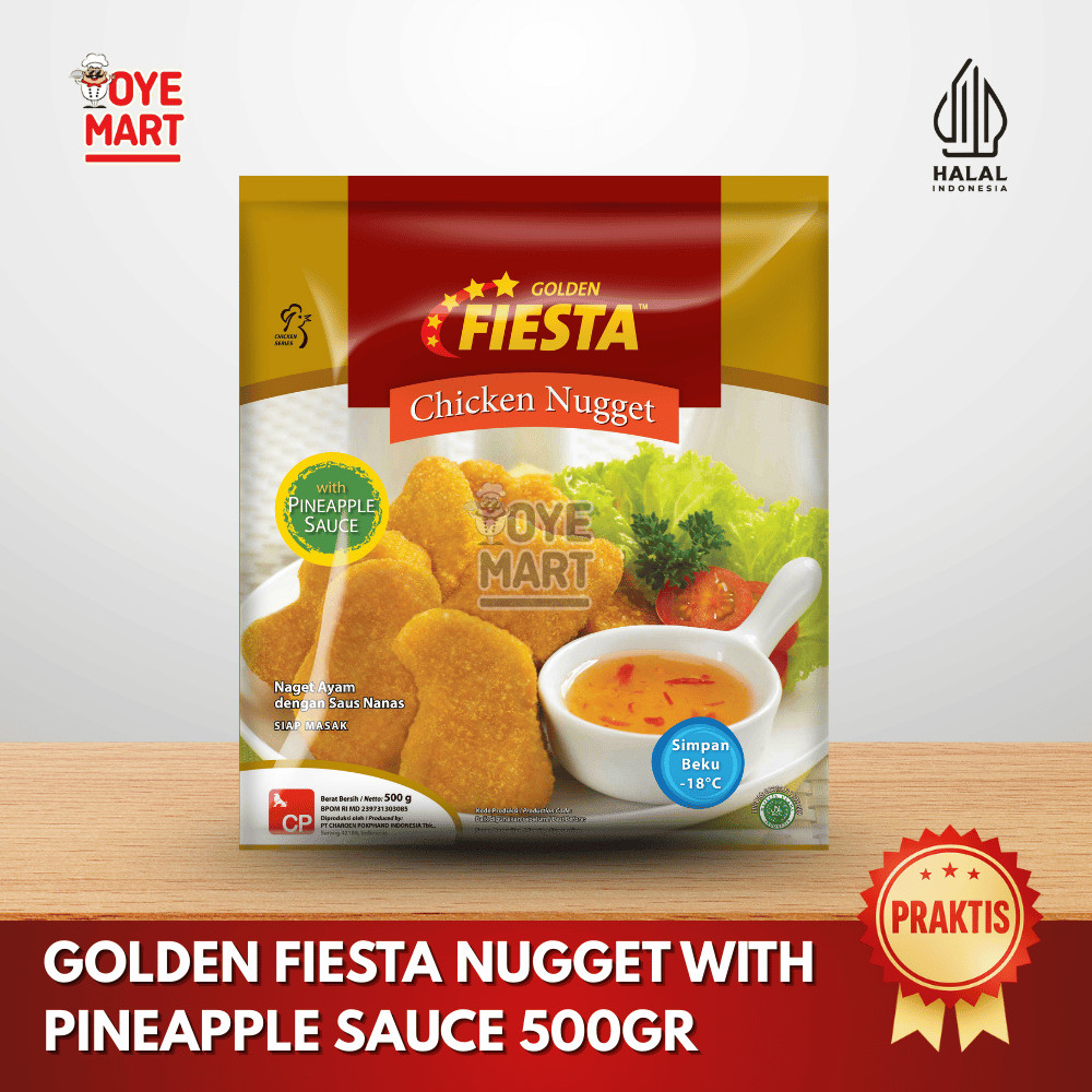 

PROMO GOLDEN FIESTA CHICKEN NUGGET WITH PINEAPPLE SAUCE 500GR