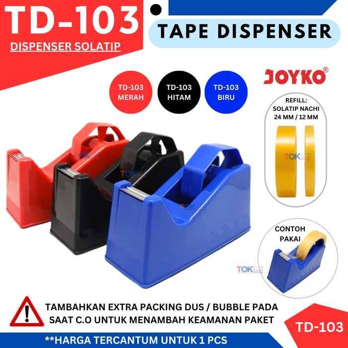 

Hu h Tape Dispenser Joyko TD 103 / Pemotong / Tempat Lakban Isolasi - RAMDOM