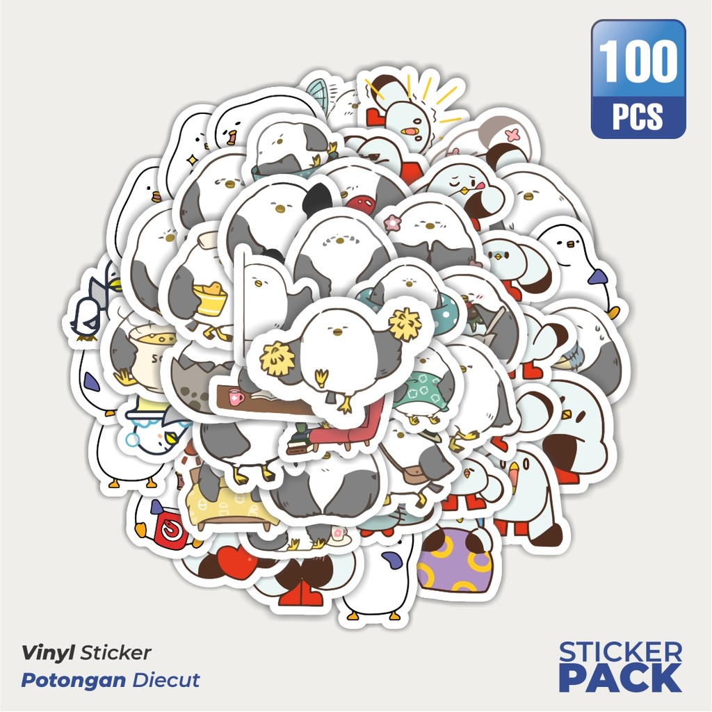 

Stiker Vinyl Hewan Burung Camar Waterproof Aesthetic- Untuk Laptop, Motor, dan Helm - Paper Stationery Pack