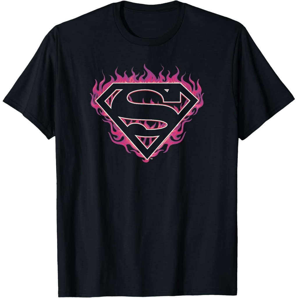 Baju Kaos  Superman Fuchsia Flames T-Shir