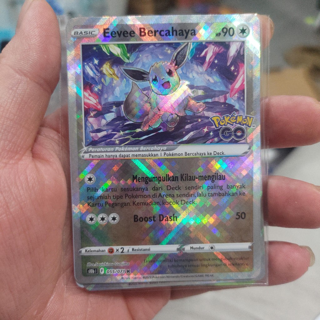 Eevee Bercahaya S10B 055/071 K TCG pokemon go
