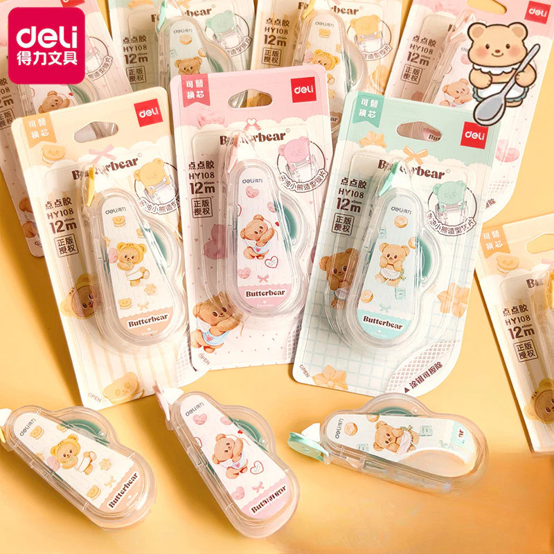 

Deli x Butterbear | Lem Kering Rol (Adhesive Roller) | 6 Meter | HY108