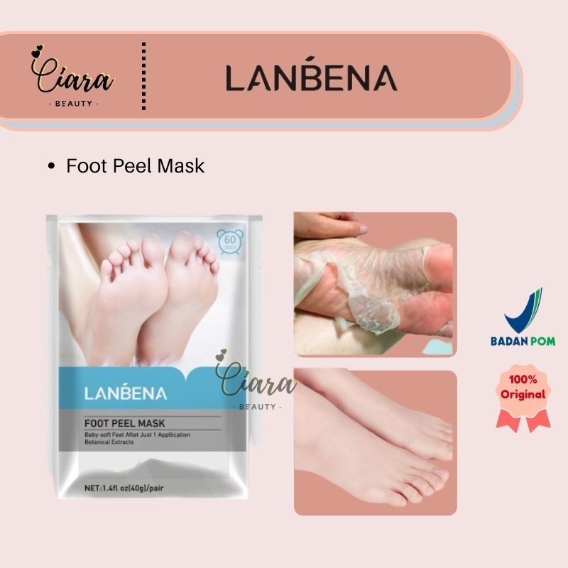 LANBENA Foot Peeling Mask 1Pair Remove Dead Skin Foot Care Untuk Spa Kaki Exfloating Masker