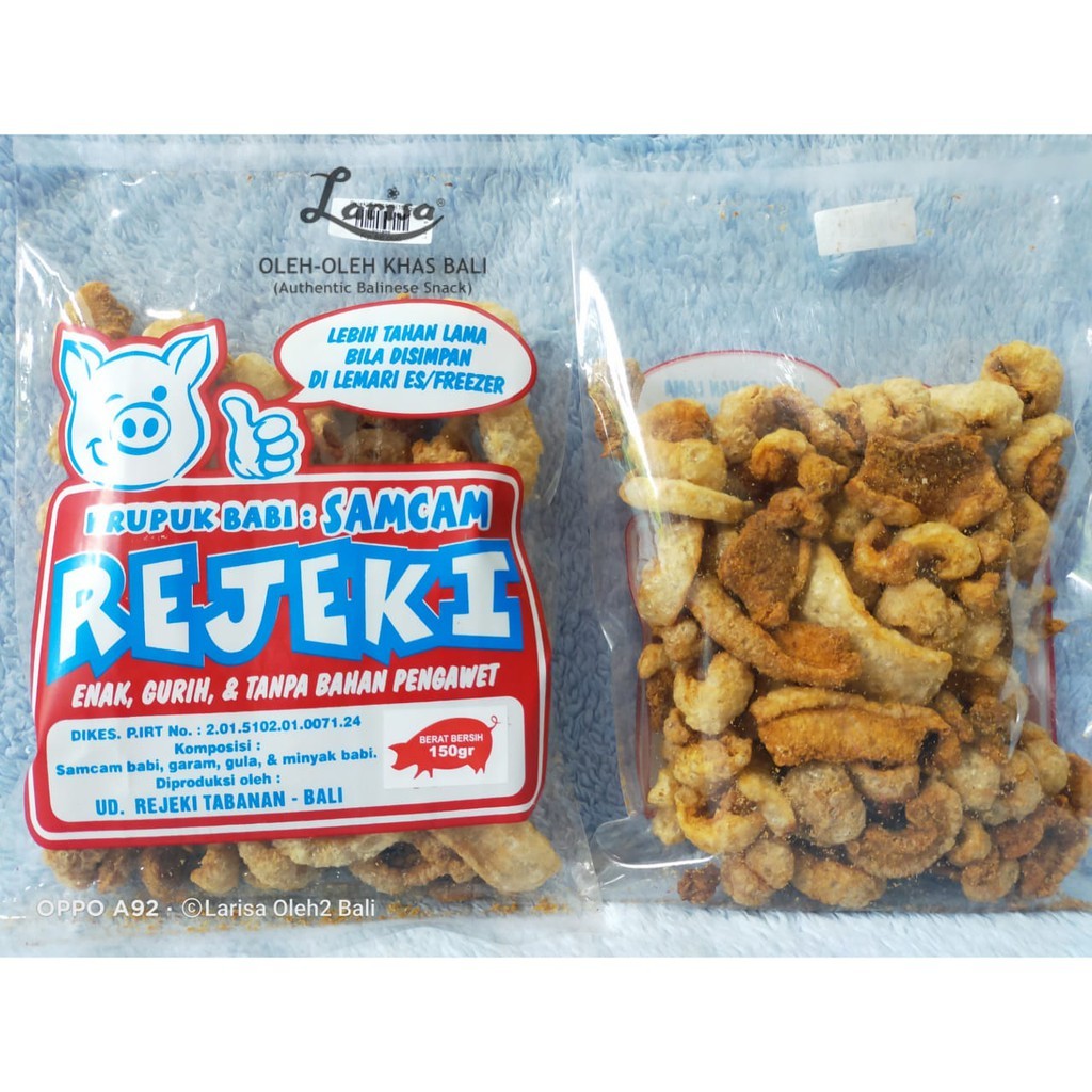 

Kerupuk Babi Samcam Rejeki Khas Bali (150gr)