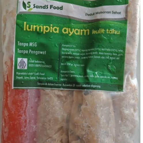 

Sands Lumpia Ayam Kulit Tahu 250GR Chicken Dumpling Tofu Skin
