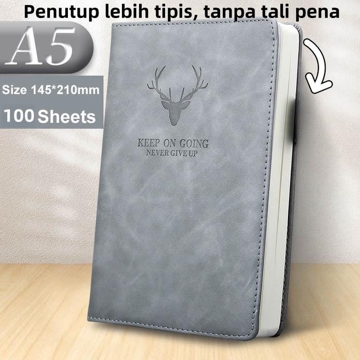 

AHHA buku notebook notepad agenda Agenda Catatan Kerja Meeting Planner NoteBook Notepad Diary Binder Cover Kulit A5 Notebook A5 Buku Catatan Kerja Notebooks Cover Kulit Jurnal Tebal - Tipis abu-abu
