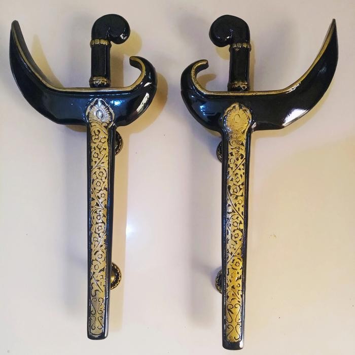 handle pintu keris ukir blackgold panjang 50cm BF12