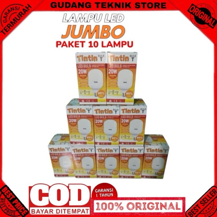 Paket 10 pcs Lampu Led TinTin 20 Watt lampu tintin 20 watt tin tin