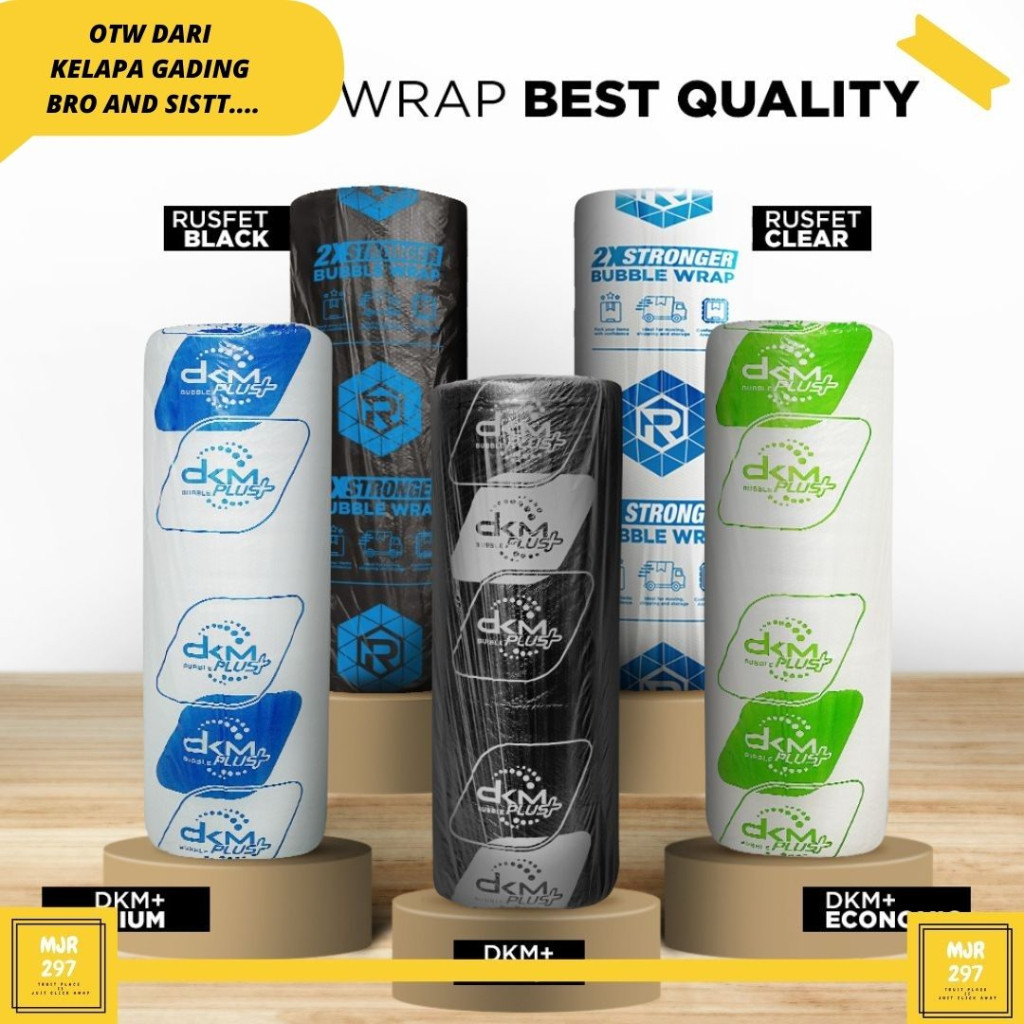 

KAYDEN STORE BUBBLE WRAP ROLL HITAM BENING PLASTIK BUBBLE WRAP BENING DKM+ 125CM x 50M
