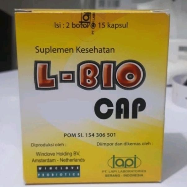 L-BIO CAP | LBIO CAP Box Isi 2 botol (30 Kapsul) Suplemen Pencernaan