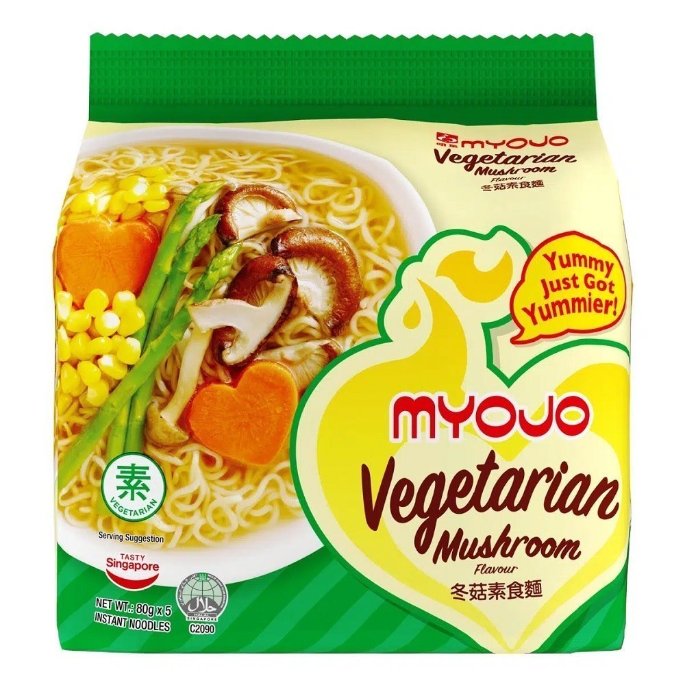 

Mie Instan MYOJO Mushroom (Vegetarian) Instant Noodles isi 5 Bungkus asal Singapore