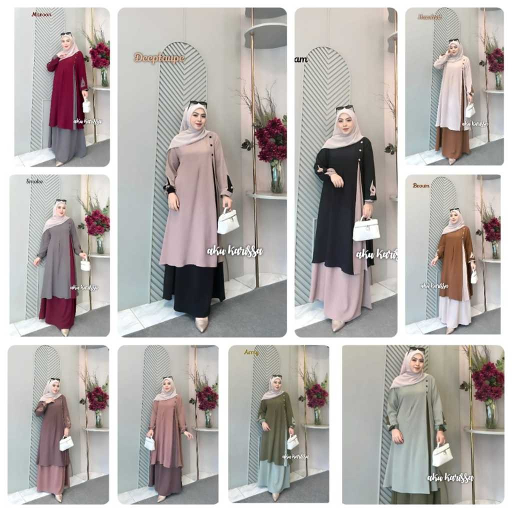 DESTILA AZMIYA NAUFA QINARA SET ROK MALAY TERVIRAL  BY AKU KARISSA SET TUNIK ROK TERLARIS