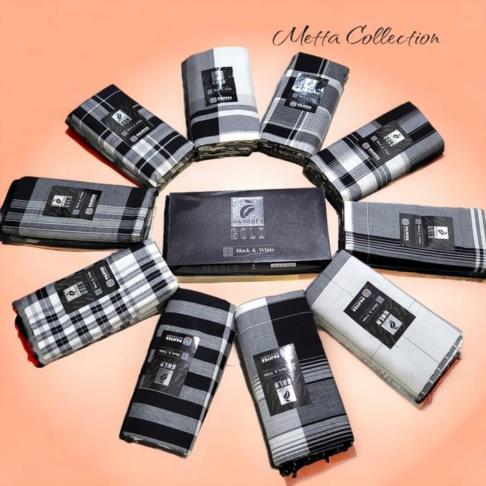 Sarung Mangga Gold Black White - Grosir (RANDOM)