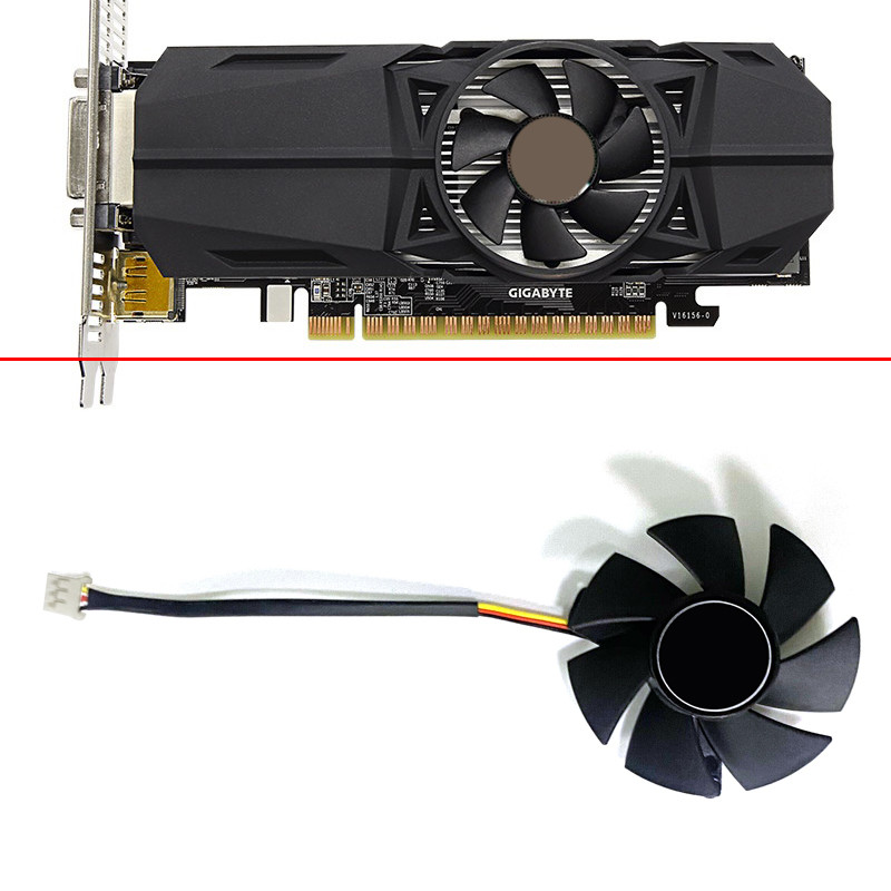 NEW 3PIN 47MM FS1250-S2053A GTX 1050 OC Low Profile GPU FAN For Gigabyte GTX 1050 OC Low Profile 2G 