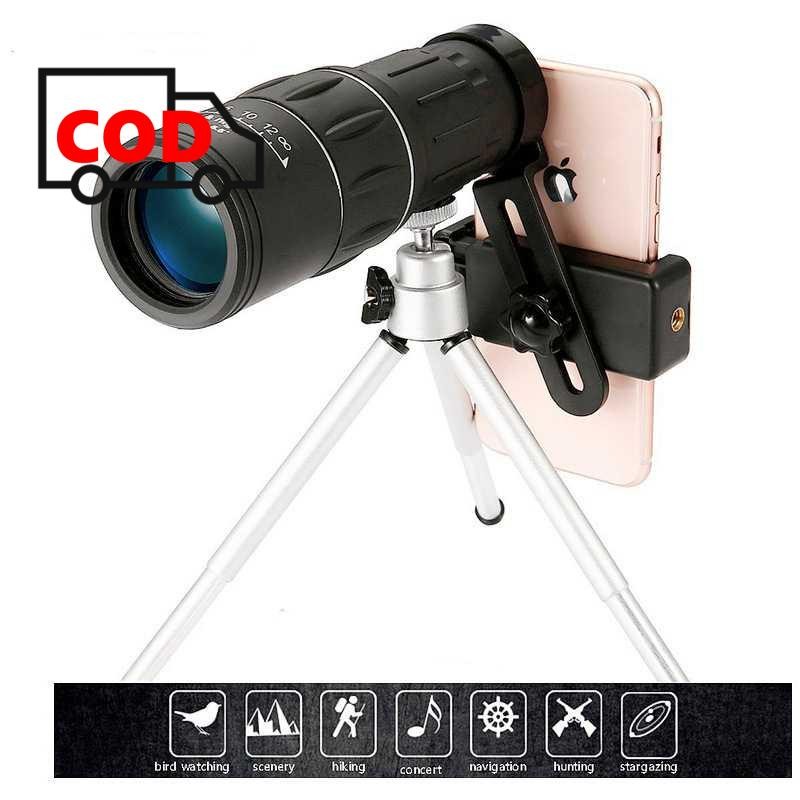 Teropong Kamera Hp Lensa Tambahan Tele Zoom 16X52 Fotografi Smartphone Outdoor Jarak JauhCO