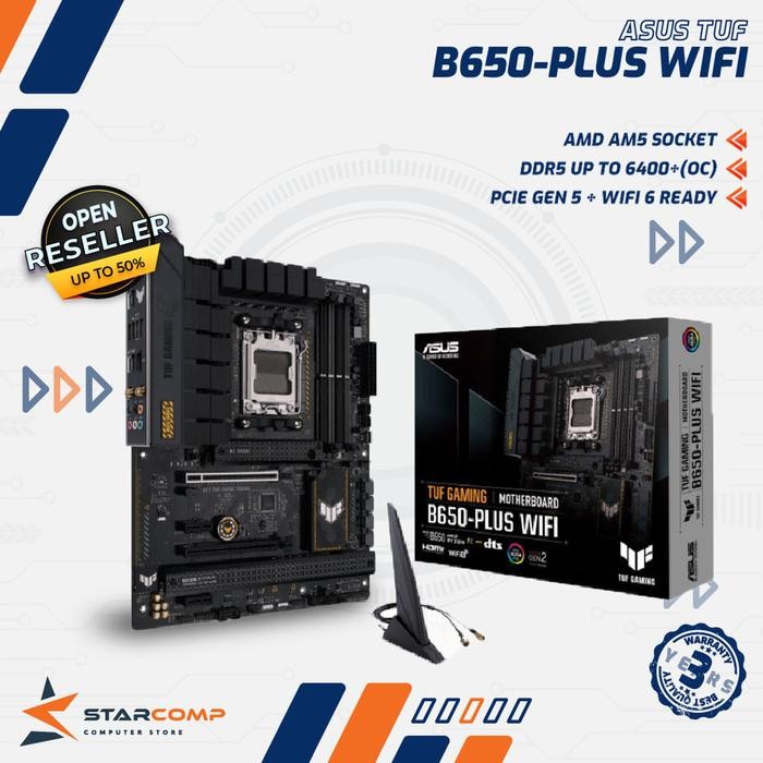 Asus TUF Gaming B650-PLUS WIFI Motherboard AM5 AMD B650 DDR5 USB3.2 Mobo