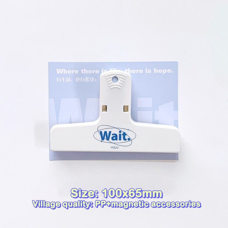 

Simple Style Multifunctional Magnetic Clip Memo Folder Anti-curling Artifact With Hanging Hole Student Supplies Stationery