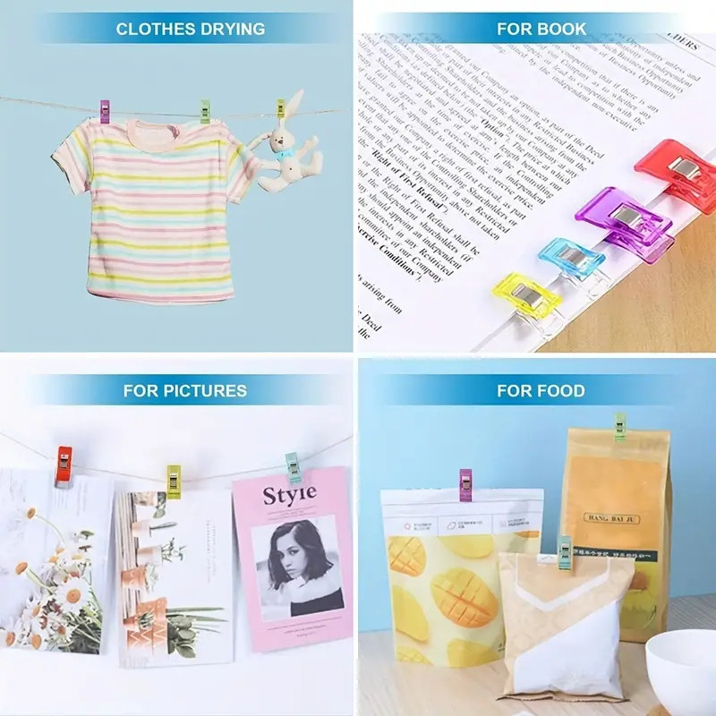 

30/50/100pc Sewing Clip Folders With Plastic Boxes For Craft Tools Books Crafts Plastic Clips in Various Colors Are Easy To Sort
