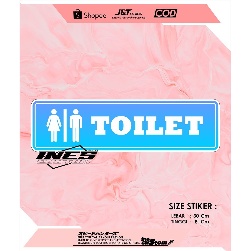 

STIKER TOILET stiker petunjuk toilet TERMURAH