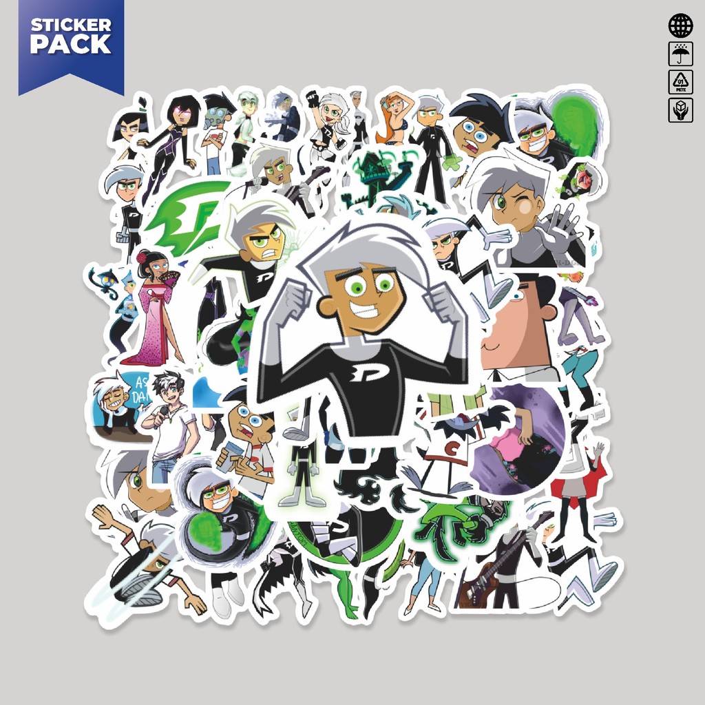 

[100PCS]Stiker Pack Sticker Kartun Danny Phantom Sticker Aesthetic Vinyl Anti Air Dekorasi Sticker Laptop Buku Journal Koper Helm Casing HP Gitar Helm Skateboard