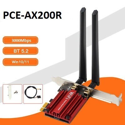 Intel Wifi 6 AX200 Pci Express Pcie pci-e x1 card dual band ac ax - AX200-PCIE