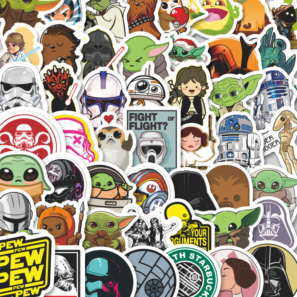 

Stiker Cutting Pack Stiker Kartun Star Wars Cute Stiker Isi 100Pcs Series Aesthetic Lucu Keren Untuk Koper Bahan Vynil
