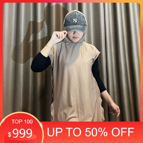 Termurah Kekinian Style Keren / HIJAB ROMPI SPORTY Hoodie Syar'i / Jilbab Senam Sporty / Jilbab Inst
