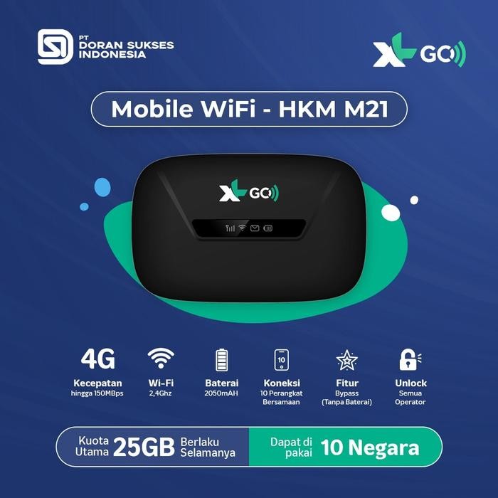 Modem Huawei HKM M Mifi Wifi XL Go Izi Unlock All Sim Free Kuota