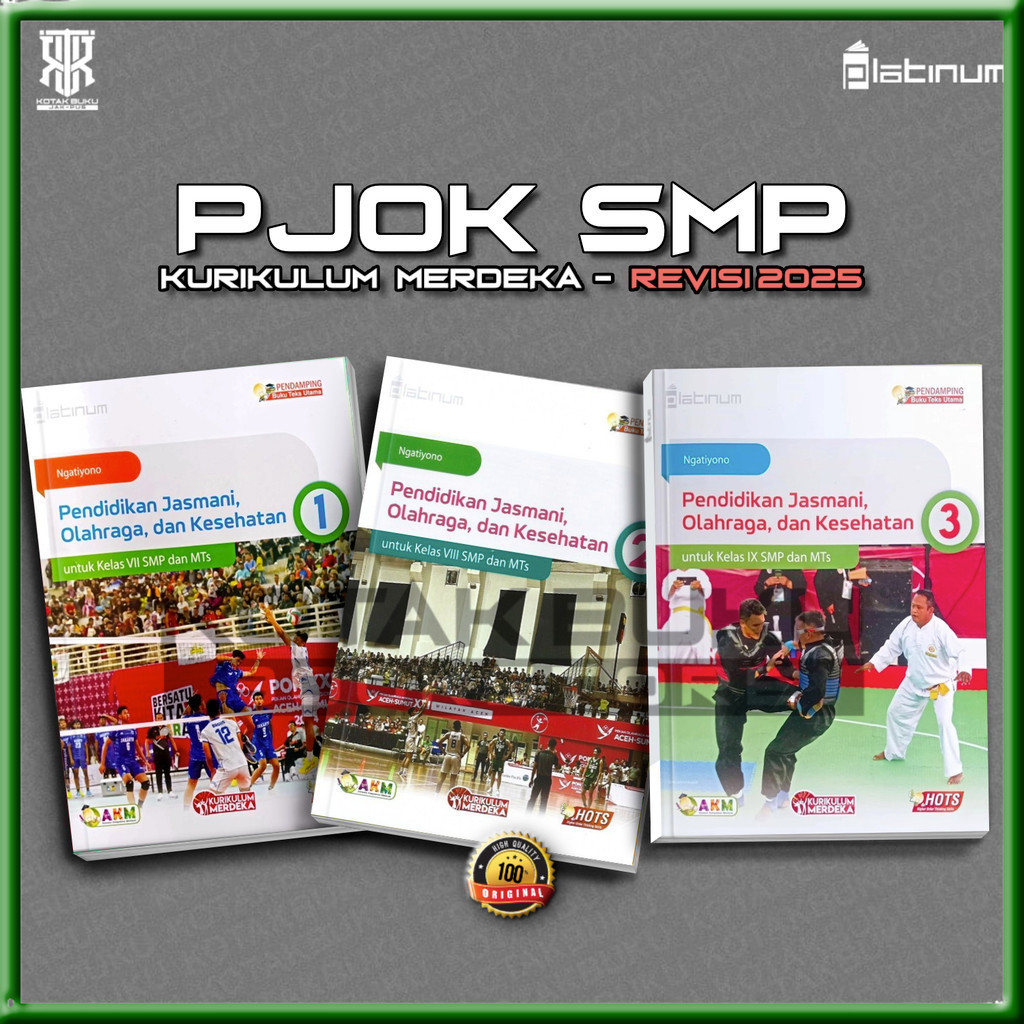 [ TS ] Buku PJOK Kelas 7 8 9 Kurikulum Merdeka / PJOK SMP / Platinum / Tiga Serangkai / Revisi 2026