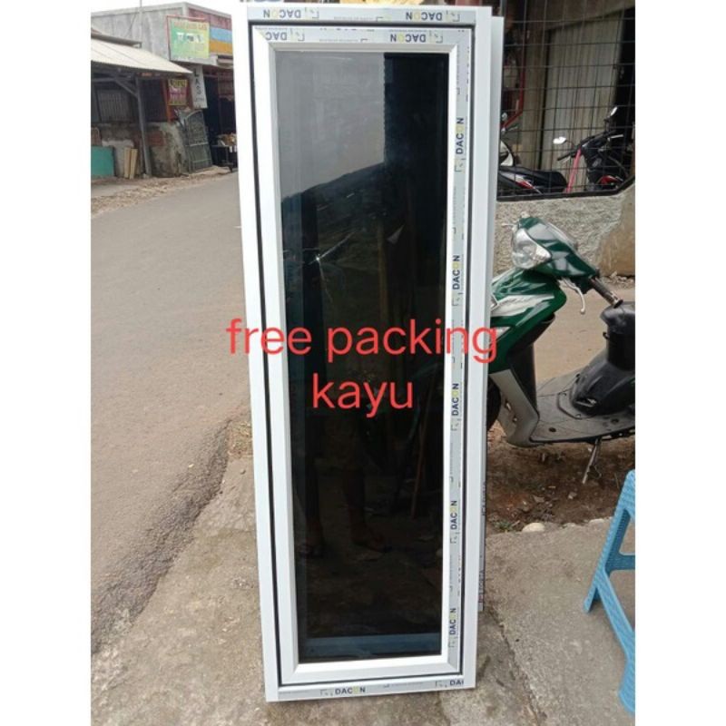 kusen jendela almunium ukuran 150x50,120x40,120x50,100x50free pakking kayu