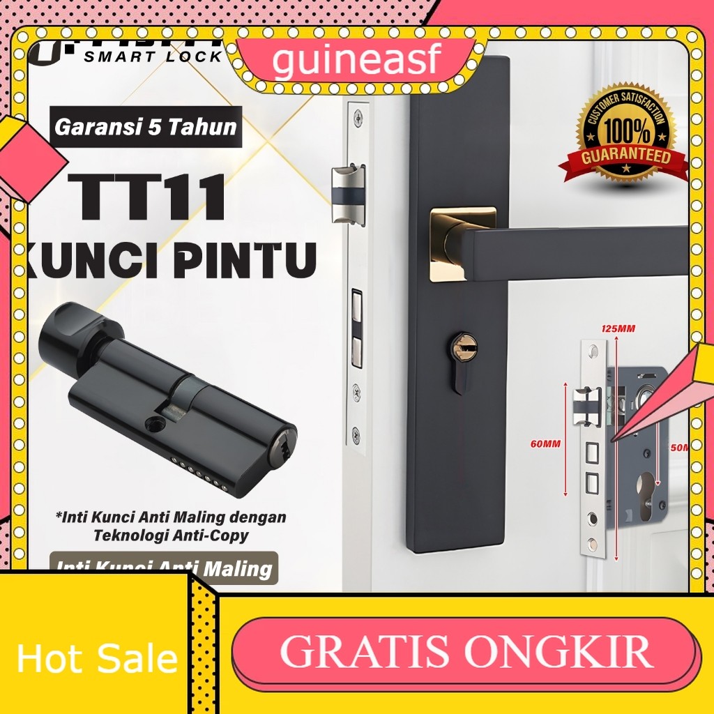 Kunci Pintu Rumah  Gembok Anti Maling Dengan Inti Kunci Tahan Bobol Set/Handle Pintu Kamar Tidur/Han