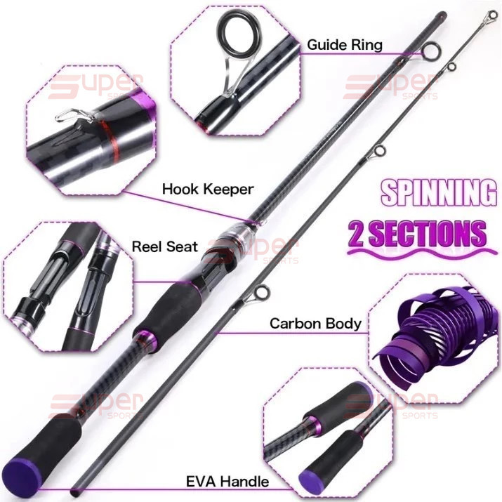 5 Buah SetSet Joran Pancing Corbon Penuh Joran Casting Joran Joran Pancing Set Joran Pancing 1 Set/1