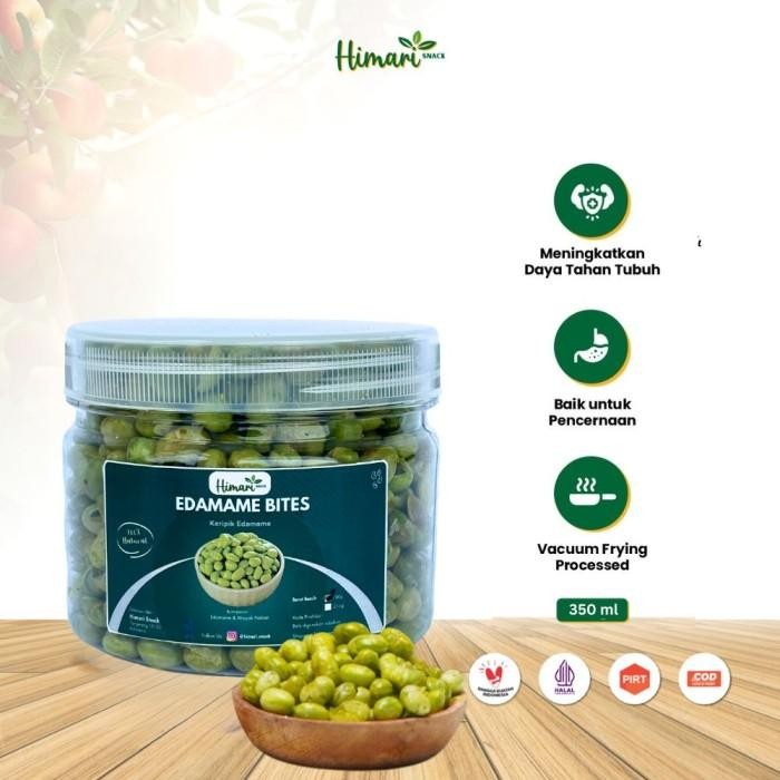 

Himari Keripik Edamame Renyah Krispi Produk Lokal Cemilan Kacang Halal - 150gr (Toples 350ml)