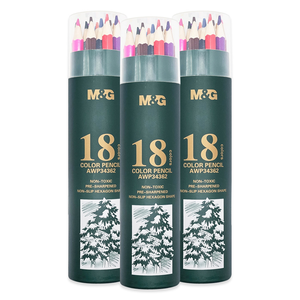 

Alat Melukis Anak Pensil Warna Hexagonal 12/18/24/48 Warna M&G AWP34361 AWP34362 AWP34363 AWP36827 AWP36828