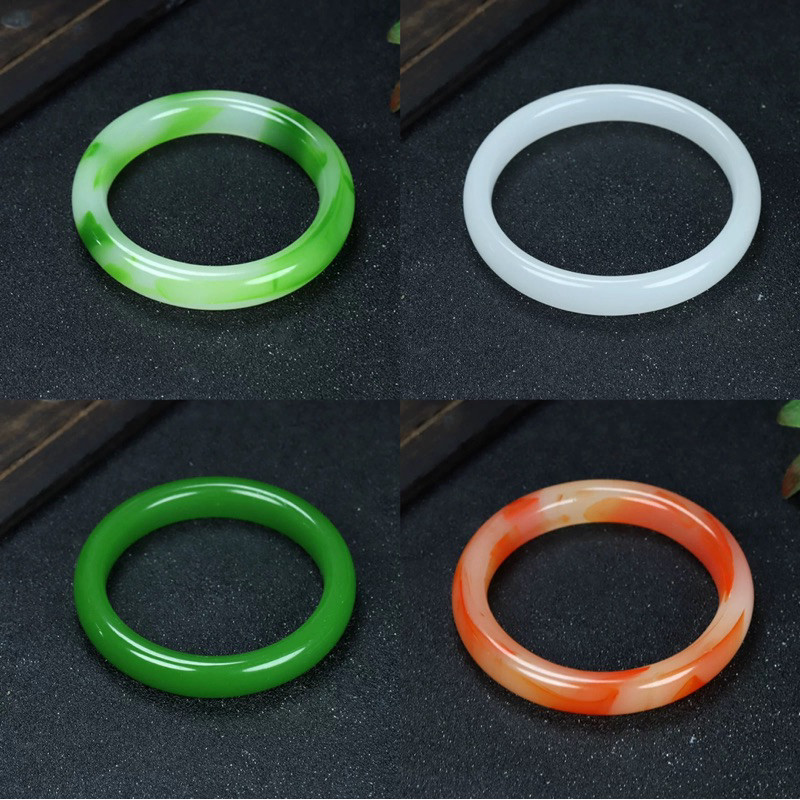 ori free box Gelang Batu Giok Natural Emerald Gelang Batu Giok Asli / Gelang Kesehatan Gelang Batu G