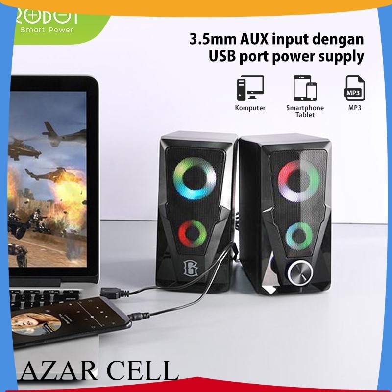 Speaker Aktif ROBOT RS200 Speaker Portable Untuk PC Laptop/HP Original
