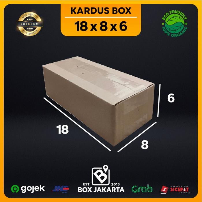 

KARDUS BOX uk 18x8x6 CM Kotak Packaging Corrugated SHEET POLOS